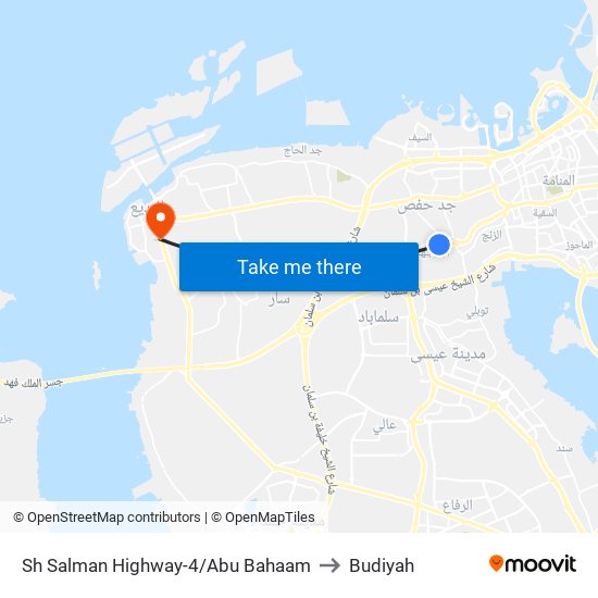 Sh Salman Highway-4/Abu Bahaam to Budiyah map