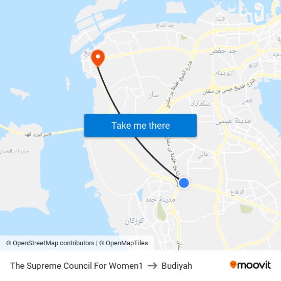 The Supreme Council For Women1 to Budiyah map