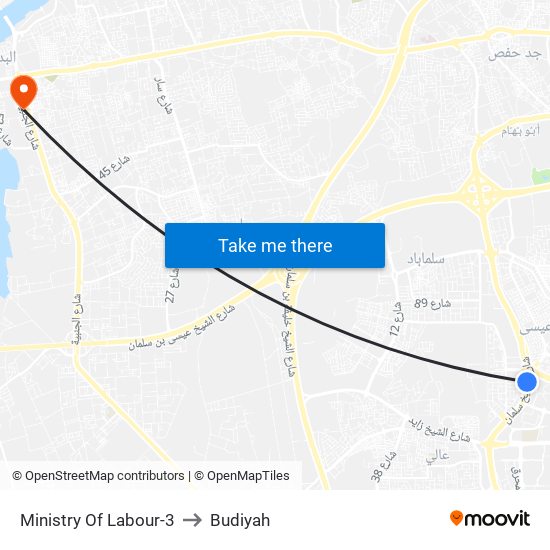 Ministry Of Labour-3 to Budiyah map