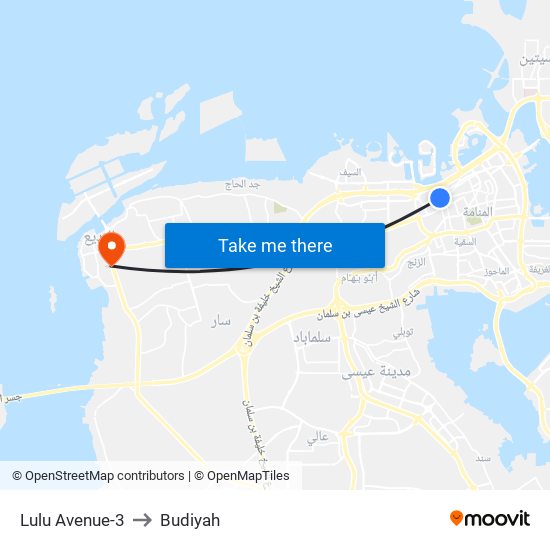 Lulu Avenue-3 to Budiyah map