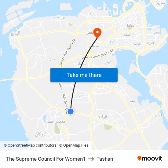 The Supreme Council For Women1 to Tashan map