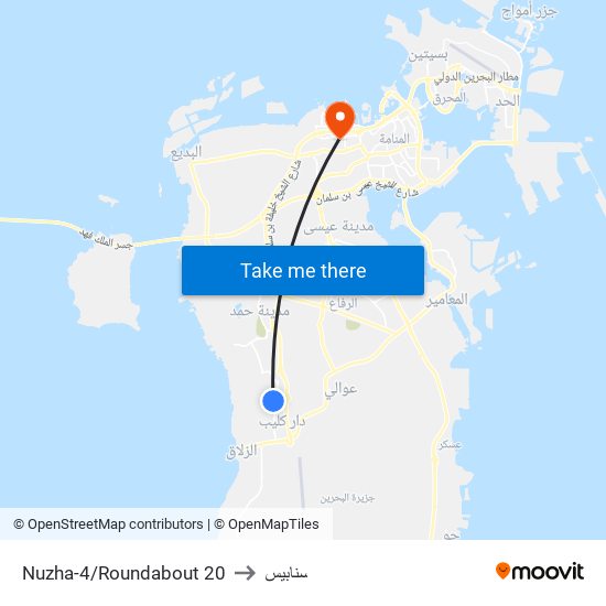 Nuzha-4/Roundabout 20 to سنابيس map