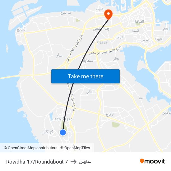 Rowdha-17/Roundabout 7 to سنابيس map