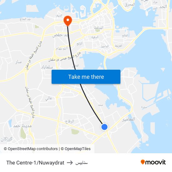 The Centre-1/Nuwaydrat to سنابيس map