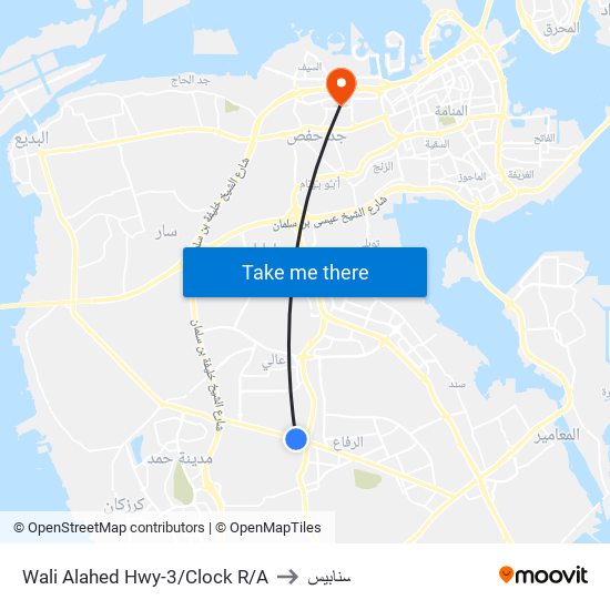 Wali Alahed Hwy-3/Clock R/A to سنابيس map