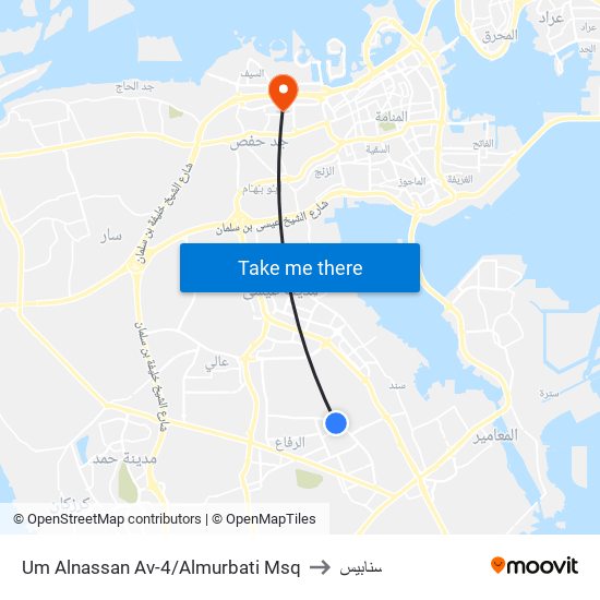 Um Alnassan Av-4/Almurbati Msq to سنابيس map