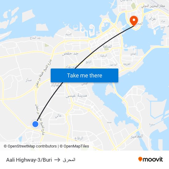 Aali Highway-3/Buri to المحرق map