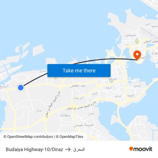 Budaiya Highway-10/Diraz to المحرق map