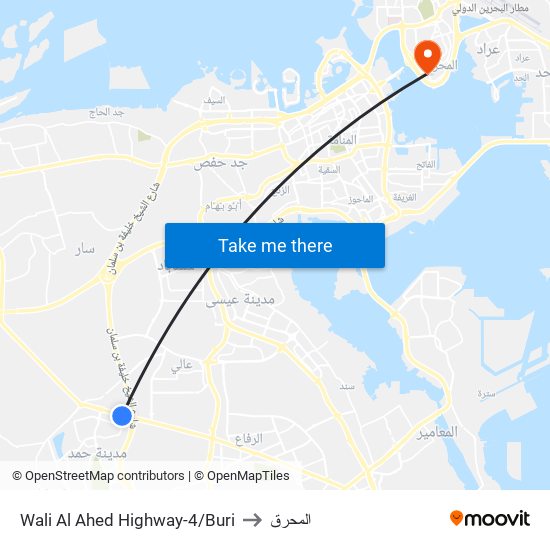 Wali Al Ahed Highway-4/Buri to المحرق map