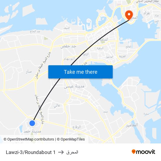 Lawzi-3/Roundabout 1 to المحرق map