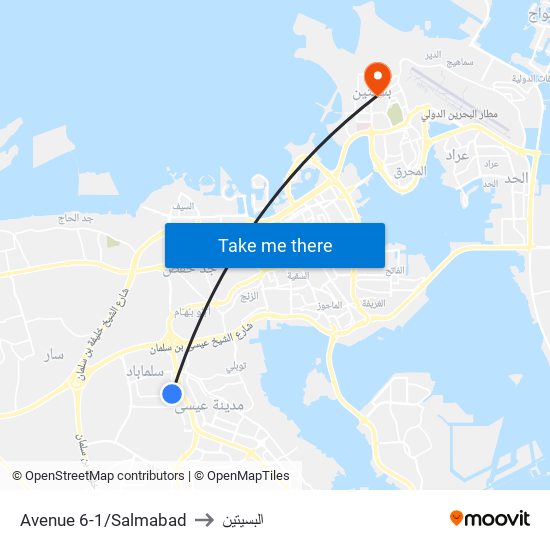 Avenue 6-1/Salmabad to البسيتين map