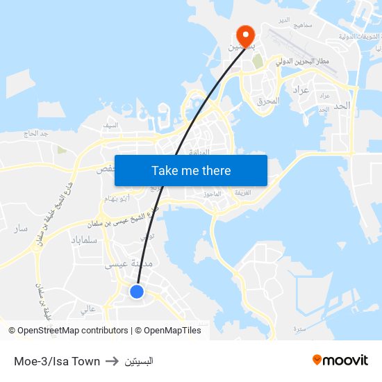 Moe-3/Isa Town to البسيتين map