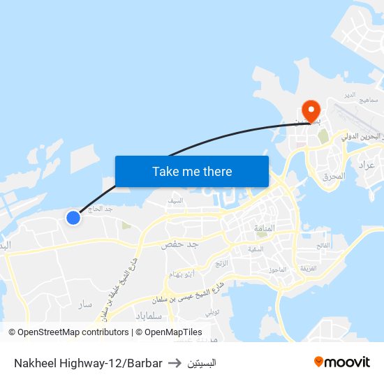 Nakheel Highway-12/Barbar to البسيتين map