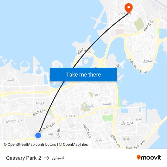 Qassary Park-2 to البسيتين map