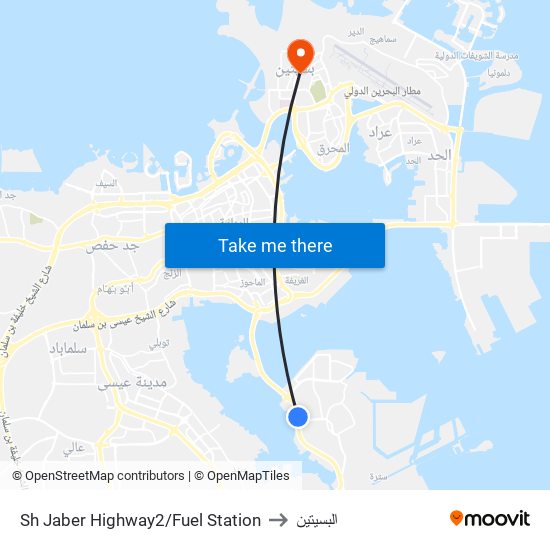 Sh Jaber Highway2/Fuel Station to البسيتين map