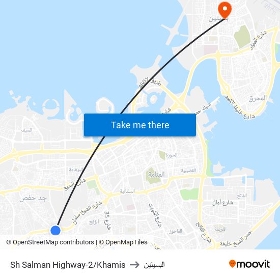 Sh Salman Highway-2/Khamis to البسيتين map