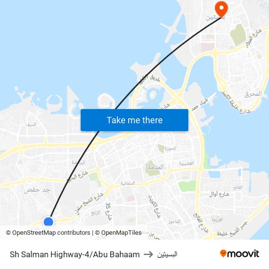 Sh Salman Highway-4/Abu Bahaam to البسيتين map