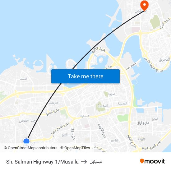 Sh. Salman Highway-1/Musalla to البسيتين map