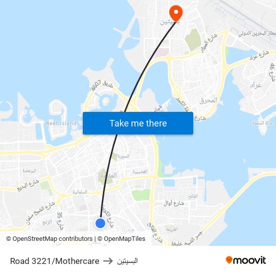 Road 3221/Mothercare to البسيتين map