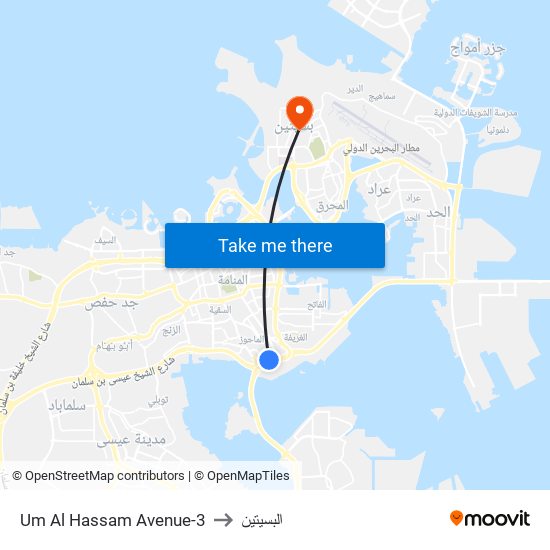 Um Al Hassam Avenue-3 to البسيتين map