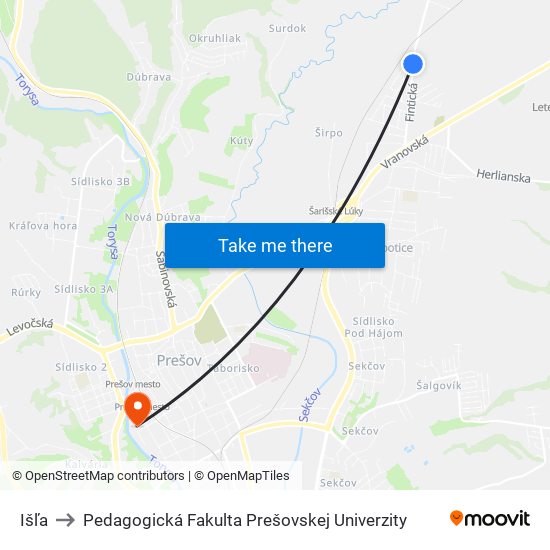 Išľa to Pedagogická Fakulta Prešovskej Univerzity map