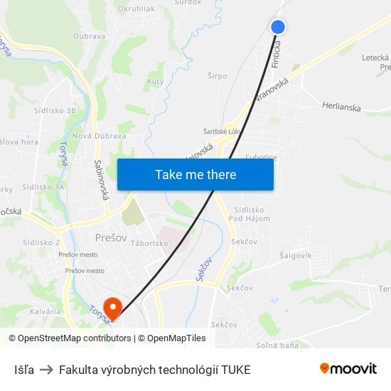 Išľa to Fakulta výrobných technológií TUKE map