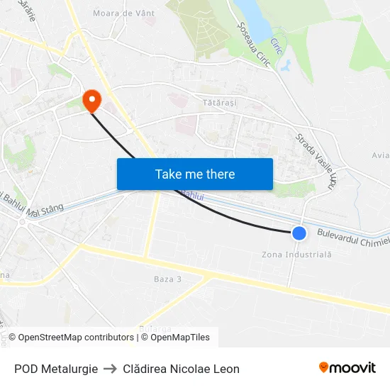 POD Metalurgie to Clădirea Nicolae Leon map