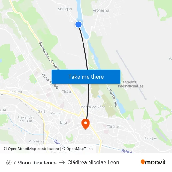 Ⓜ 7 Moon Residence to Clădirea Nicolae Leon map