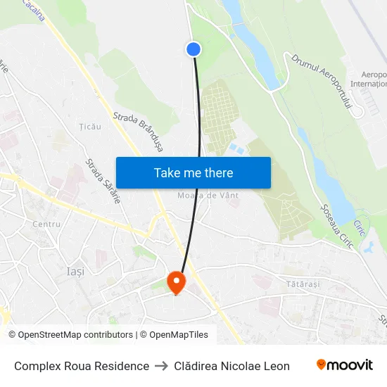 Complex Roua Residence to Clădirea Nicolae Leon map