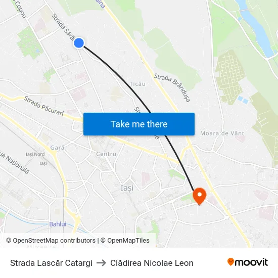 Strada Lascăr Catargi to Clădirea Nicolae Leon map