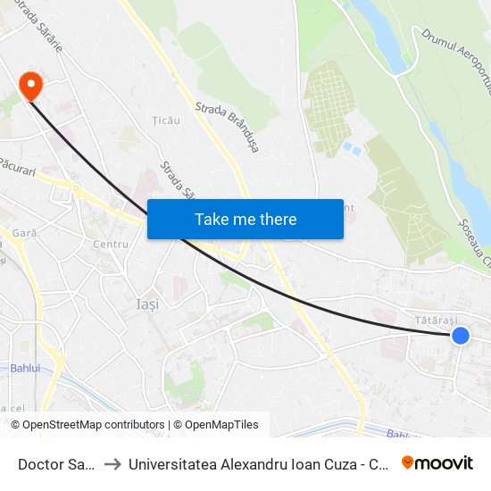 Doctor Savini to Universitatea Alexandru Ioan Cuza - Corpul H map