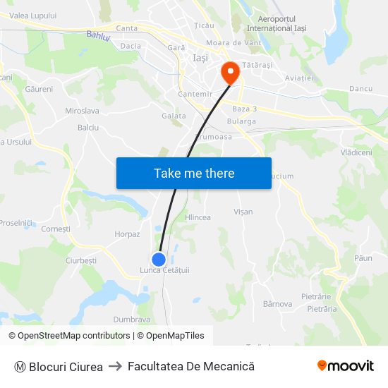 Ⓜ Blocuri Ciurea to Facultatea De Mecanică map