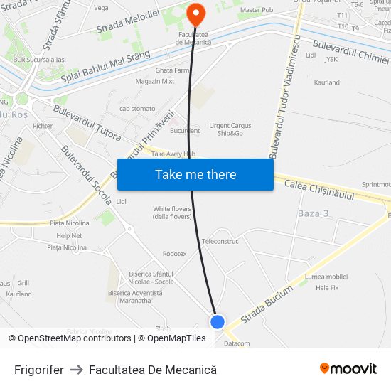 Frigorifer to Facultatea De Mecanică map