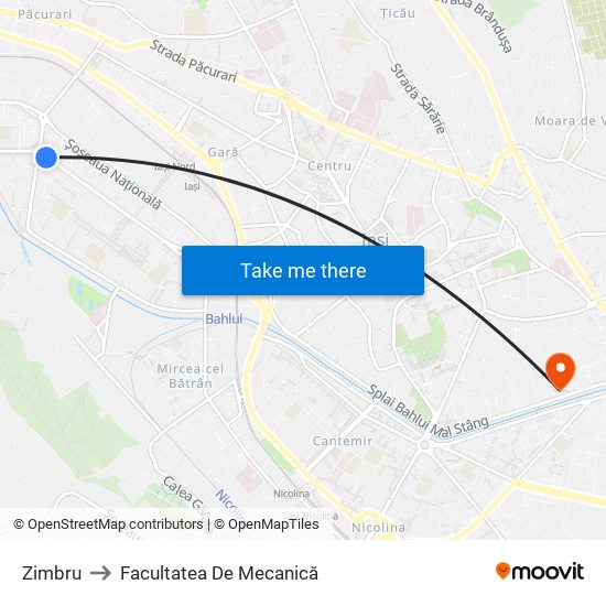 Zimbru to Facultatea De Mecanică map