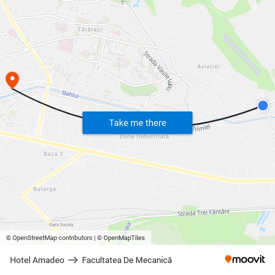 Hotel Amadeo to Facultatea De Mecanică map