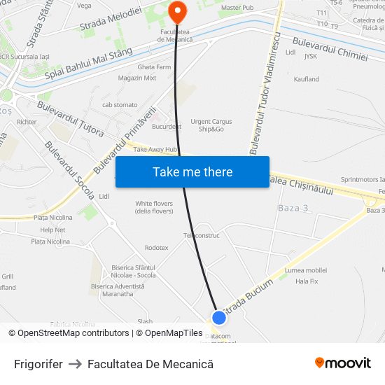 Frigorifer to Facultatea De Mecanică map