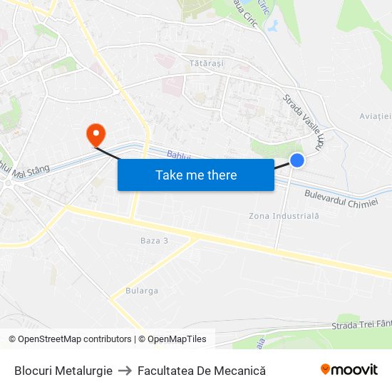 Blocuri Metalurgie to Facultatea De Mecanică map