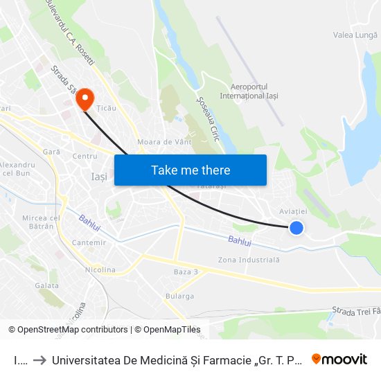 I.P.A. to Universitatea De Medicină Și Farmacie „Gr. T.  Popa” Facultatea De Bioinginerie Medicală map