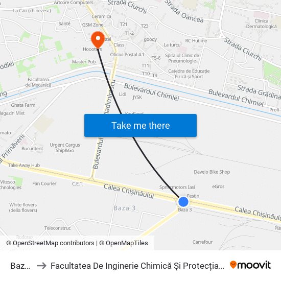 Baza 3 to Facultatea De Inginerie Chimică Și Protecția Mediului map