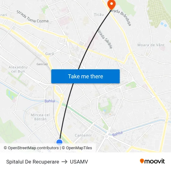 Spitalul De Recuperare to USAMV map