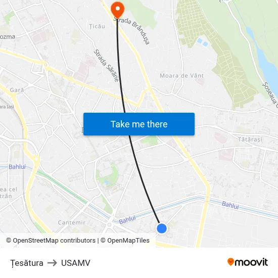 Țesătura to USAMV map