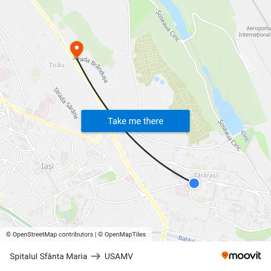 Spitalul Sfânta Maria to USAMV map