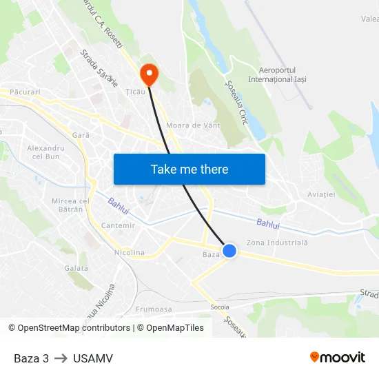 Baza 3 to USAMV map