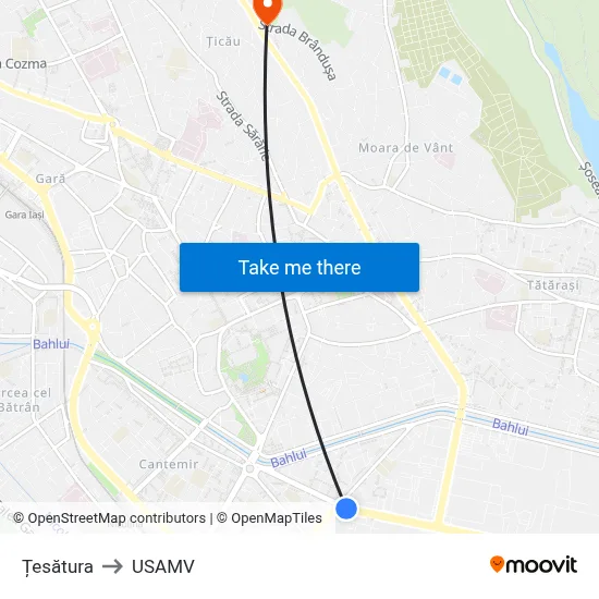 Țesătura to USAMV map