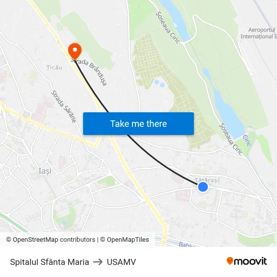 Spitalul Sfânta Maria to USAMV map