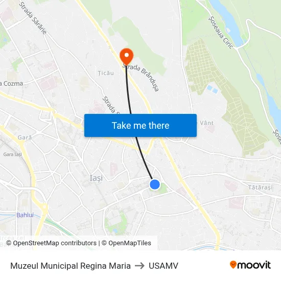 Muzeul Municipal Regina Maria to USAMV map