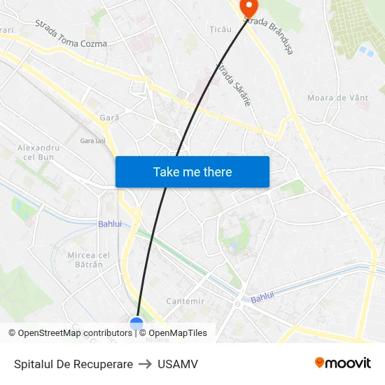 Spitalul De Recuperare to USAMV map
