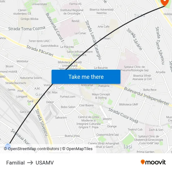 Familial to USAMV map