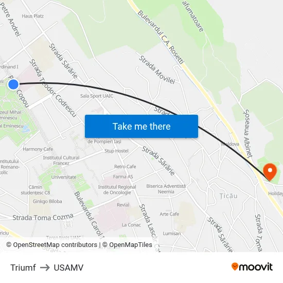 Triumf to USAMV map