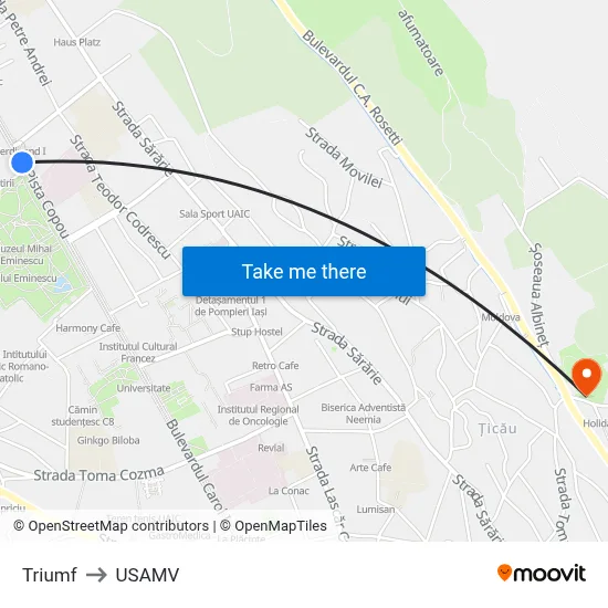 Triumf to USAMV map